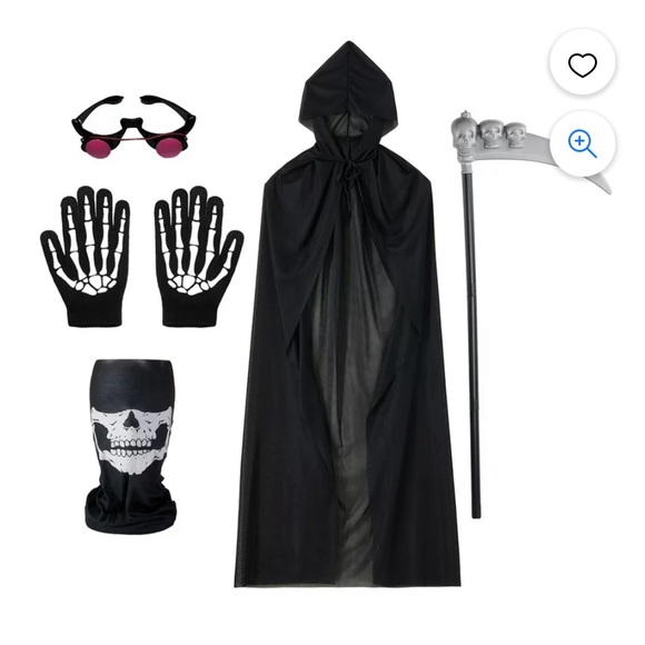 5 piece grim reaper costume for boys- new - Picture 4 of 7